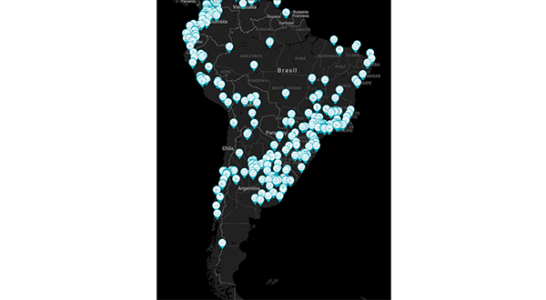Map latinamerica
